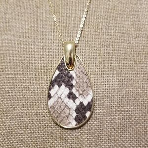 Boutique style snake print necklace